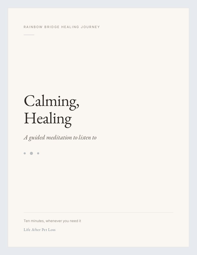 Calming, Healing meditation cover